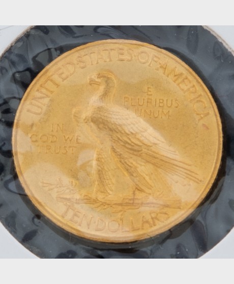 Kultaraha, USA 10 $ 1908 