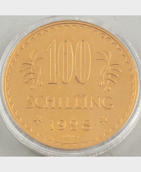 Kultaraha, 100 Schilling, Itävalta 1928