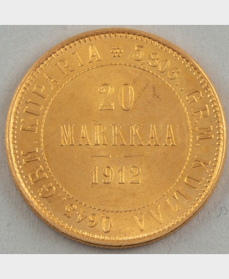 Kultaraha, Suomi 20 mk 1912 L