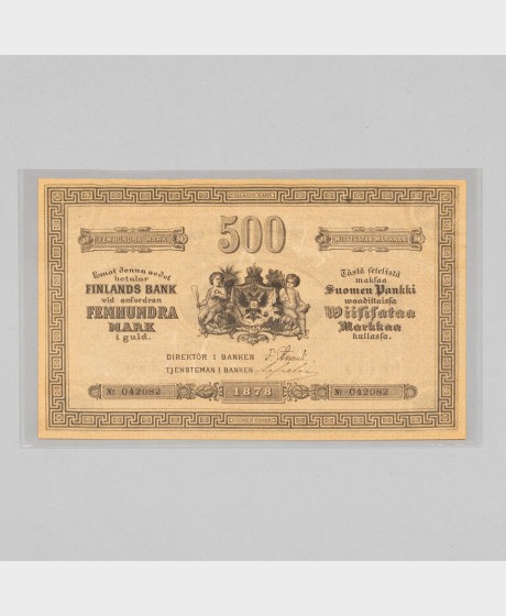 Seteli, Suomi 500 mk 1878