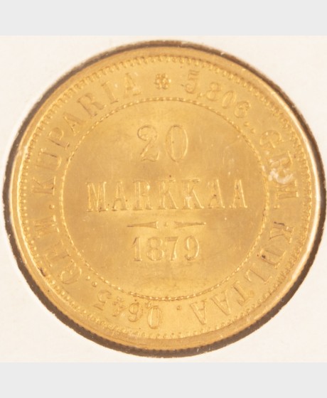 Kultaraha, Suomi 20 mk 1879