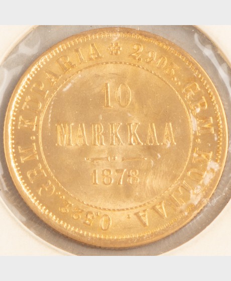 Kultaraha, Suomi 10 mk 1878