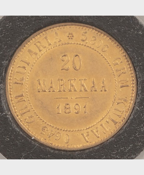 Kultaraha, Suomi 20 mk 1891