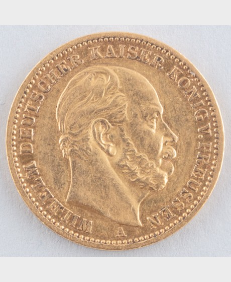 Kultaraha, Saksa 20 mk 1871 A