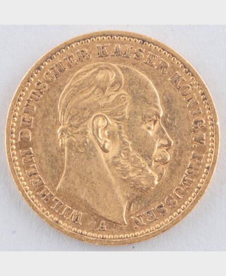 Kultaraha, Saksa 20 mk 1887 A