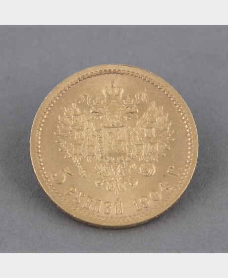 Kultaraha, 5 ruplaa 1904