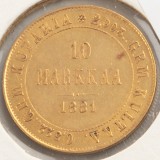 Kultaraha, Suomi 10 mk 1881