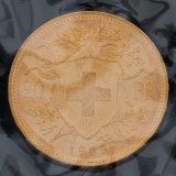 Kultaraha, Sveitsi 20 Francs 1908 B