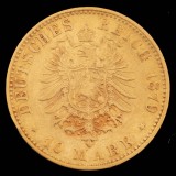 Kultaraha, Saksa-Hampuri 10 mark 1879 J