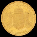 Kultaraha Unkari 20 korona 1892