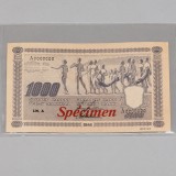 Seteli, Suomi 1000 mk 1945, LItt. A, specimen