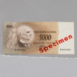 Seteli, Suomi 5000 mk 1955, specimen
