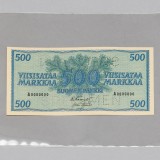 Seteli, Suomi 500 mk 1956, specimen (lävistetty)