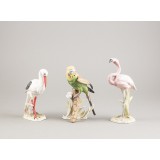 Figuriineja, 3 kpl (undulaatti, haikara ja flamingo)