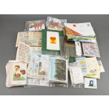 Erä postimerkkejä ja kortteja ym.