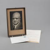 Valokuva ja kirje allekirjoituksella, Jean Sibelius