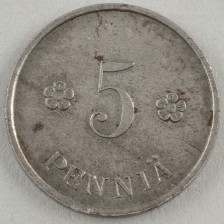 5 penniä 1918 koeraha
