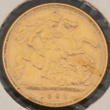 Kultaraha, Englanti 1/2 Sovereign 1902