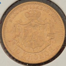 Kultaraha, Ruotsi 10 kruunua 1901