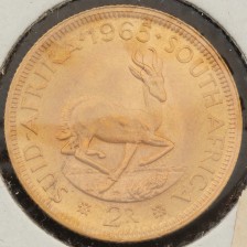 Kultaraha, Etelä-Afrikka 2 Rand 1965