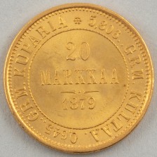 Kultaraha, Suomi 20 mk 1879