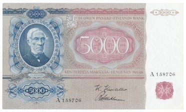 Seteli, Suomi 5000 mk 1939