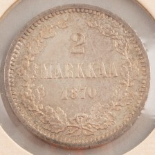 Hopearaha, Suomi 2 mk 1870