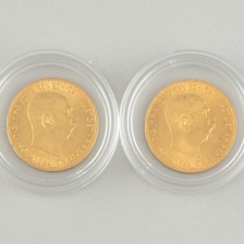 Kultarahoja, 2 kpl, Itävalta-Unkari 20 Cor. 1915