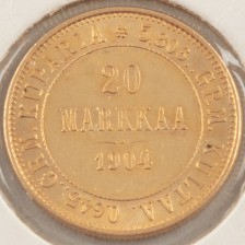 Kultaraha, Suomi 20 mk 1904