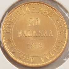 Kultaraha, Suomi 20 mk 1912s