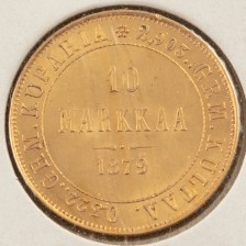 Kultaraha, Suomi 10 mk 1879
