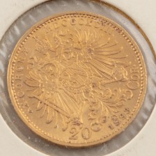 Kultaraha, Itävalta-Unkari 20 Cor. 1893
