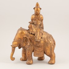 Samantabhadra, ratsastaa norsulla