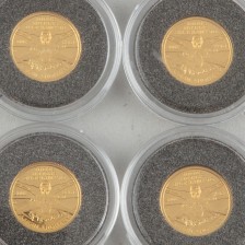 Kultarahoja, 4 kpl, Suriname 20 $ 2008 x4