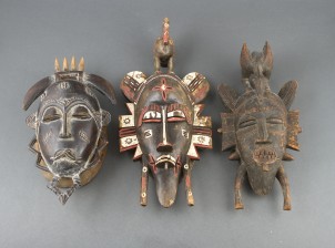 Afrikkalaisia naamioita, 3 kpl 