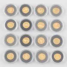 Rahakokoelma, 16 kpl kultarahoja