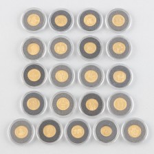 Rahakokoelma, 21 kpl kultarahoja