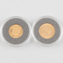 Kultarahoja, 2 kpl, Ranska 5 & 10 francs 1868 & 1906
