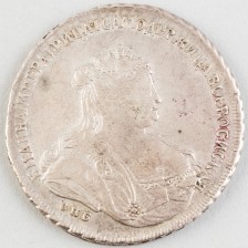 Hopearaha, Venäjä rupla 1738