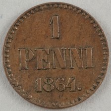 1 penny Finland 1864