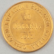 Gold coin, Finland 10 mk 1913