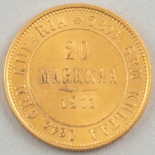 Gold coin, Finland 20 mk 1911