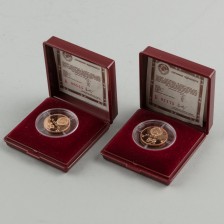 Gold coins, 2 pcs Russia 50 ruble 1988-89
