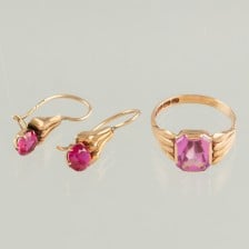 Ring and a pair of Earrings